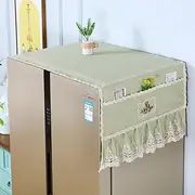 Namzi 1 piece new refrigerator cover cloth dust cover for double door single door fabric washing machine drum refrigerator dust cover cloth towel 60 * 180cm (green)