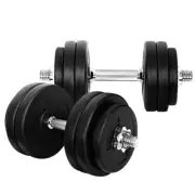 NNEDSZ 30kg Dumbbell Set Weight Plates Dumbbells Lifting Bench