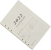 PLAFOPE 1pc Agenda Book 2022 Weekly Appointment Book 2022 Planning Book A5 Notebook Refill Portable Notebook Loose-leaf Paper 6 Hole Loose-leaf Paper Agenda Notepad Dowling