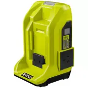 Ryobi 36V 300W Battery Topper Inverter Power Bank Adaptor USB-A USB-C LED light