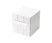 White-Creative Cube Tissue Box Storage - Decorative Square Facial Tissue Box Holder with Paper Box Tissue Box Cover -White