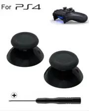 2PC Analog Joystick Thumb Stick Thumbstick Replacement For PS4 Controller Black