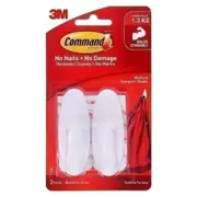 Command Med Hook White Pk2 Bx6