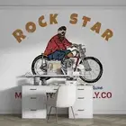 3D Rock Star Wallpaper Wall Mural Removable Self-adhesive 720