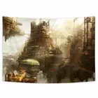 Fantasy City Extra Large Tapestry Wall Hanging Art Anime Poster Fabric