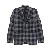 [Tagliatore] Tagliatore Plaid-pattern Blazer 48 IT BLUE