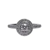 在飛比找momo購物網優惠-【Tiffany&Co. 蒂芙尼】PT950圓型鑽石排列鑲飾