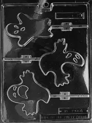 3 GHOST ASSORTMENT LOLLY POPS mold Chocolate Candy molds pumpkins ghouls ghosts