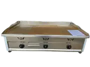 Commercial Large 900mm Heavy Duty 3 Burners Flattop Grill LPG Gas Stainless Steel Hot Plate