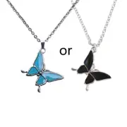 Fashion Change Color for Butterfly Emotion Feeling Necklace for Men Wom