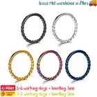 1 Pair Hinged Clickers Sleepers Braided Nose Lip Ring Cartilage Tragus Piercing