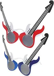 SUPVOX Funny Sunglasses Set 2pcs Lazy Glasses Guitar Design for Adults Trendy Party Glasses Random Color