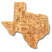 Totally Bamboo Texas State Shaped Bamboo Serving & Cutting Board Size 13.5”X 14”