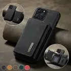 Magnetic Removable Wallet Card Case For iPhone 16E Pro Max 14+ 11 SE 2/3 XR 7 8