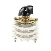 6P5T 6 Pole 5 Position 3 Deck Band Channel Rotary Switch Selector with Knob