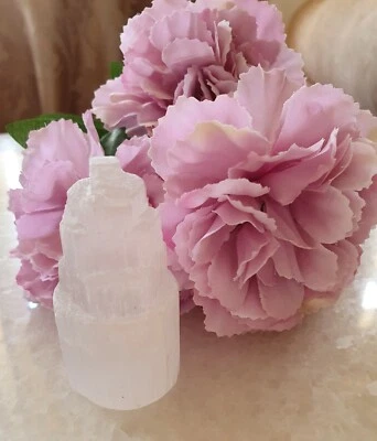Selenite Mountain Tower Crystal Generator 7.5cm