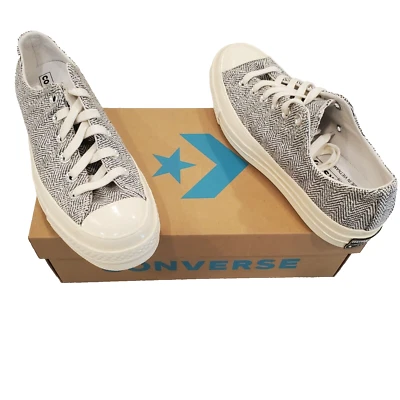 Converse Chuck 70 Ox All Star Black White Egret Wordmark Unisex New in Box