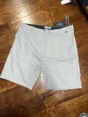 NWT Travis Mathew 42 x 10" Grey Gray Fast Track Tech Stretch Golf Shorts
