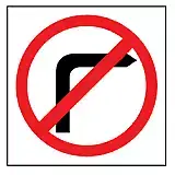 No Right Turn Picto - Multi-message Sign | Multi-Message Traffic Signs
