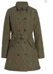 NWT Barbour Riversdale Quilted Green Jacket
