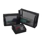 3Pcs Black Mesh Makeup Bag See Through Zipper Pouch Travel Cosmetic Toiletry Ḵ
