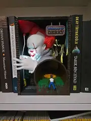 Pennywise Book Nook, Horror, Stephen King, Book Ends, Wall Decor, Home Decor