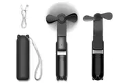 Portable Bladeless Neck Fans Rechargeable Air Conditioner Neck Cooler-Black