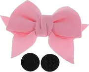 X AUTOHAUX Motorcycle Helmet Accessories Decoration Bow for Motorcycle Bicycle Skiing Helmets Pink Fabric Sticker 1 Set