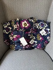 VERA BRADLEY Tote In A Pouch& Travel Tote African Violet RETIRED