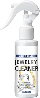 [Generic] Jewelry Cleaning Spray, 120ml Quick Jewelry Cleaner Solution, Instant Tarnish & Silver Polish, Mild & Fast-Acting Jewelry Cleaner for Brass, Gemstones, Silver