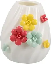 GANAZONO Ceramic Bud Vase for Centerpieces Minimalist Retro Flower Vase Sturdy Table Decor for Rv Interiors Elegant Diffuser Bottle for Hydroponics Boho Home Accent