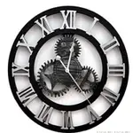 (永美小舖) 工業風齒輪鐘、掛鐘、時鐘 LOFT復古羅馬數字時鐘 壁鐘
