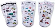 [squid socks] Cohen, Boys socks that don’t come off - patent pending design, 3 pack, 0-3y/o, as seen on Shark Tank.