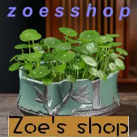 在飛比找Yahoo!奇摩拍賣優惠-zoe-花器 種植盆 水仙花花盆花盆陶瓷無孔銅錢草養魚缸哥窯