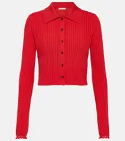 [Chloe] Chloé Rib-knit wool cardigan AU 12 pink