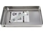 Stainless Steel Reusable Litter Tray Compatible with Pet-Safe Scoop-Free Self