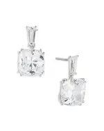 Nadri A La Carte Cushion Drop Earrings in Rhodium Plated or 18K Gold Plated