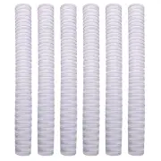 Rubber Cricket Bat Grip White Ring Texture Bat Handle Gripper Pack of 6