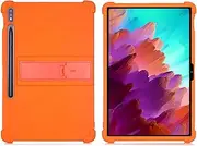 Generic TPU Cover for Samsung Galaxy Tab A8, Black Flexible Silicone Slim fit Soft Shell Cute Back Case Bumper Rubber Protective Case (10,5") - Orange