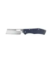 Gerber Flatiron Folder - Pocket Cleaver Knife - Micarta Blue | Ideal for Backpac