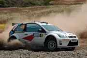 Jari-Matti Latvala Ford Fiesta Super 1600 in action on the shakedo - Old Photo