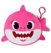 Pinkfong Baby Shark - PINK Baby Shark - Clip on Coin Change Purse Coin Wallet