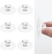 Teaaha 6 PCS Clear Cabinet Drawer Knobs, Diamond Crystal Shaped Self-Adhesive Acrylic Pulls Handles Adhesive Door Handle for Wardrobe, Kitchen Cupboard, Bathroom Dresser, Furniture Door, Window