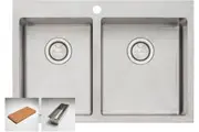 Oliveri Apollo 1 & 3/4 Double Right Hand Bowl Inset/Undermount/Flush Sink AP1426
