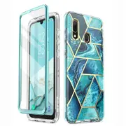 Full-body Glitter Marble Bumper Case with Built-in Screen Protector for Samsung Galaxy A20/a30 (2019)