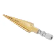 Drillpro 3-13Mm Titanuim Coated Hss Steel Step Drill Bit With Automatic Center Pin Punch
