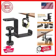 Headphone Hanger Holder Stand-Under Desk Headphone Hanger， Headset Hook Holde...
