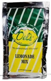 Del's Lemonade All Natural Dry Lemonade Mix 2oz Bag Free Shipping