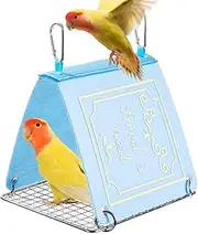 Bird Bed for Cage,Cooling Bird Bed Perch Hut | Cooling Summer Cave Book Perch Parakeet Cage Accessories for Cockatoo Conure Parrot Canary Finch Lovebird Sleeping