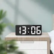 Digital Alarm Clock Voice Control Desktop Large Display Desk Clock Temperature